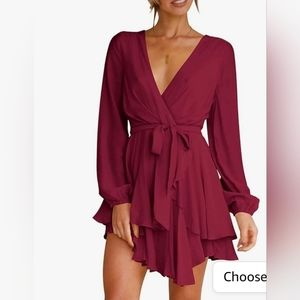 Non Brand dress from Amazon. Its a wine color, Medium (4-6)